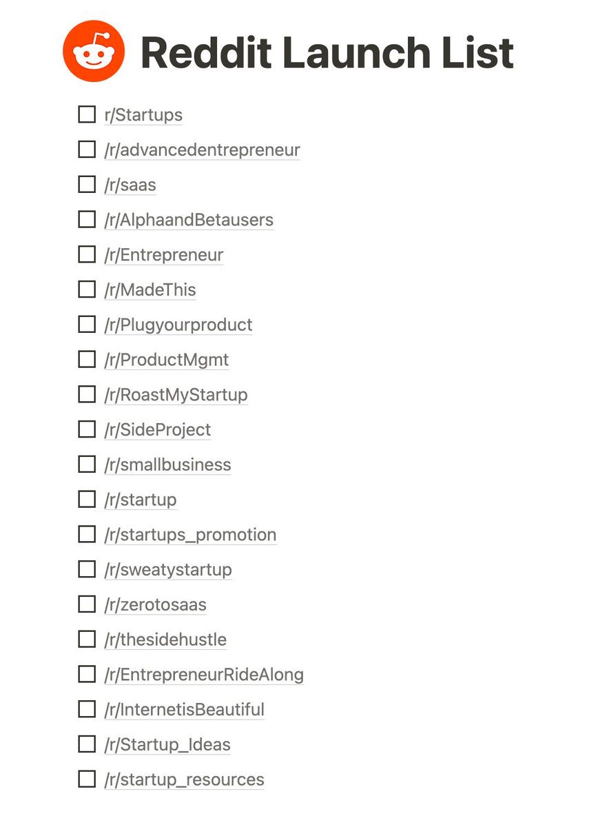 Full list to launch your product on Reddit:

(bookmark for later)