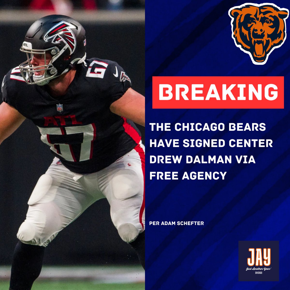 BREAKING; Drew Dalman = Chicago Bears Center

LETS GO! 🐻⬇️