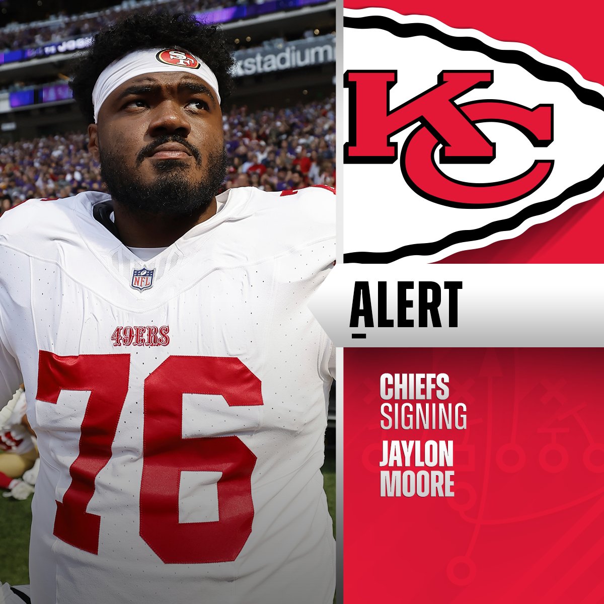NFL on X: "Chiefs agree to 2-year, $30M deal with OT Jaylon Moore. (via @MikeGarafolo) https://t.co/OQKXh7cxLg" / X