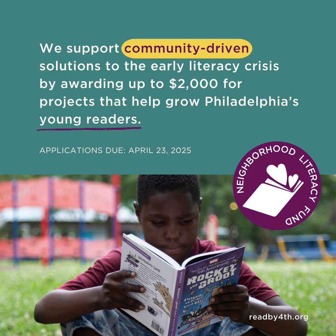 Have an idea to grow strong readers? We want to fund you! #philly #earlyliteracy
