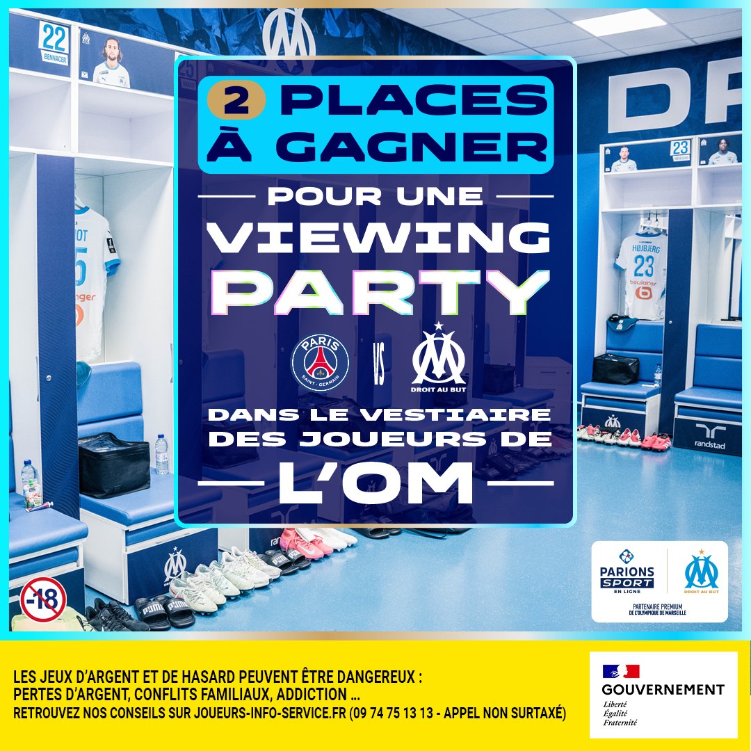🔥 Ce week-end c'est #Classico ! 
Et pour les fans de la #TeamOM on vous offre 2 places pour assister au match dans le vestiaire des joueurs 🔵⚪
Notre ambassadeur Soso Maness et un ancien joueur de l'OM seront également présents 💪

Pour participer: 
👉RT &amp; follow
📅TAS 13/03