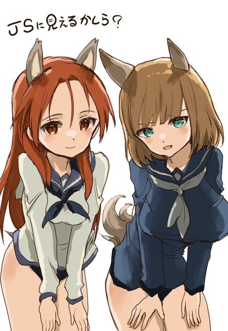 #ミーナ・ディートリンデ・ヴィルケ生誕祭2025 #s_witch 
セーラ服でJS気分な隊長たち 