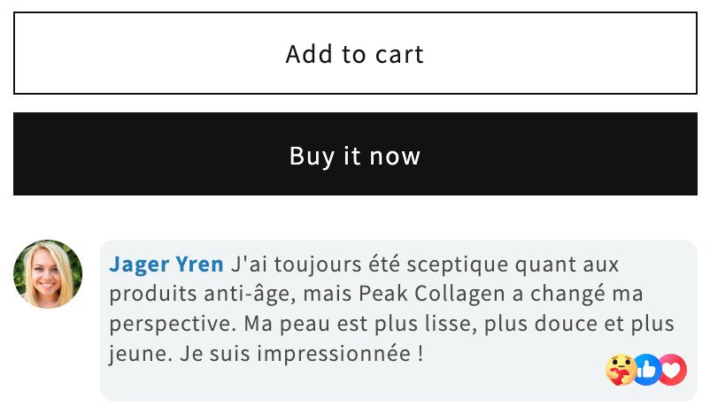 Voici l’un des snippets Shopify les plus illégaux et smart en ecom😂 

Et non ! Ce n’est pas juste une copie de commentaires Facebook😏

Le texte est renseigné de façon à : 

- Répondre à la plus grosse peur des clients

- ⁠Agiter le problème

- ⁠Et ajouter la preuve sociale