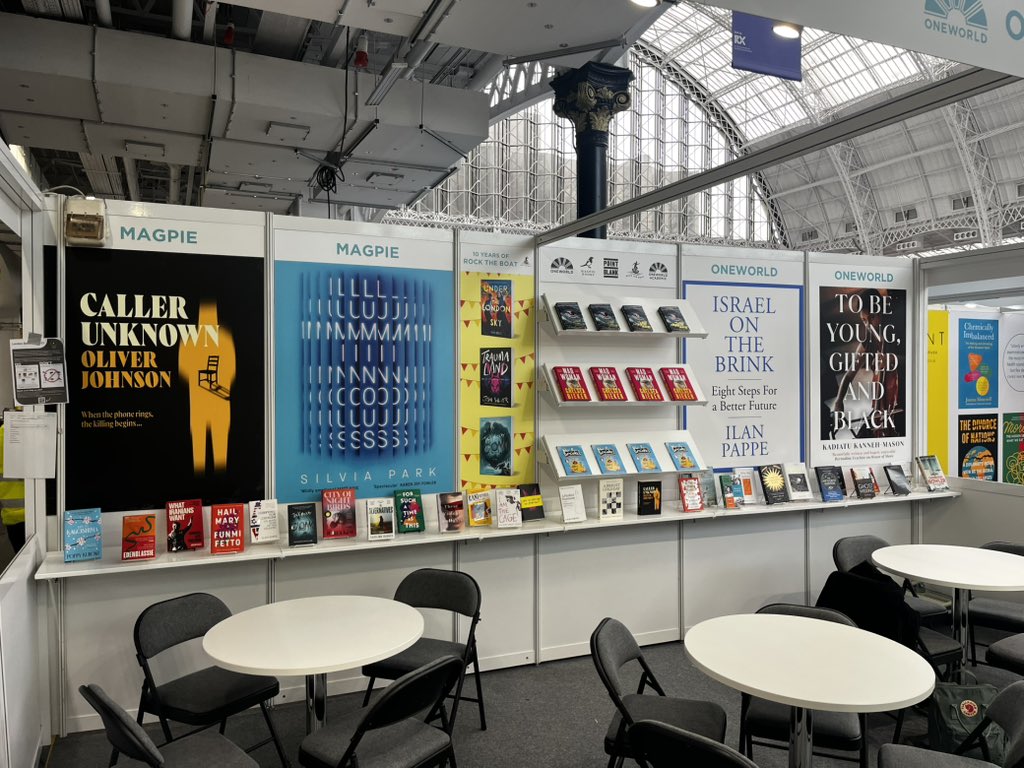 The Oneworld stand is all ready for #londonbookfair! 📖📕📚