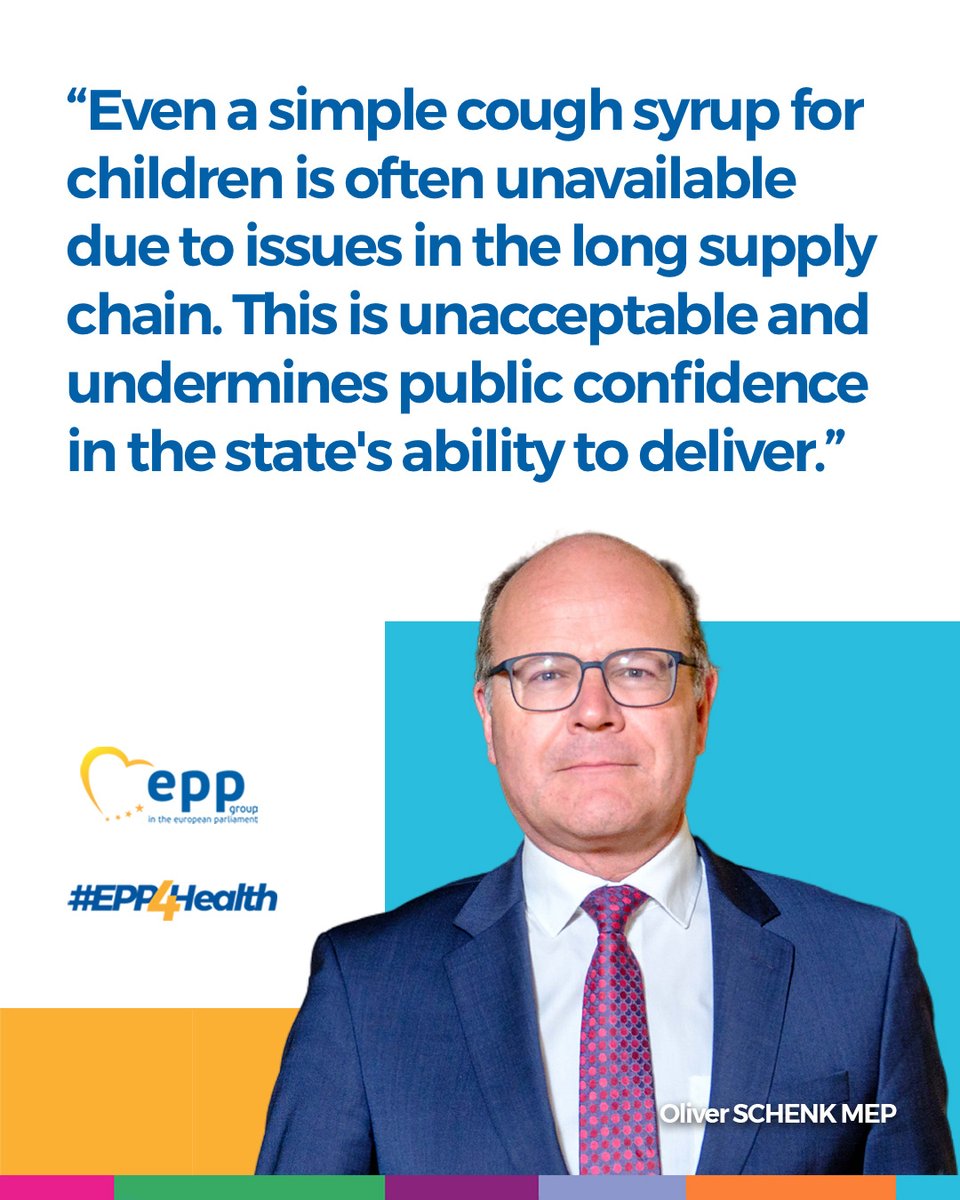 EPP Group (@eppgroup) on Twitter photo We have a duty to organise a strong healthcare system. This includes ensuring the continuous availability of medicines. The #CriticalMedicinesAct must enhance medicine availability through increased production, stable supply chains and EU solidarity. <a href="/oliverdd/">Oliver Schenk</a> We have a duty to organise a strong healthcare system. This includes ensuring the continuous availability of medicines. The #CriticalMedicinesAct must enhance medicine availability through increased production, stable supply chains and EU solidarity. <a href="/oliverdd/">Oliver Schenk</a>