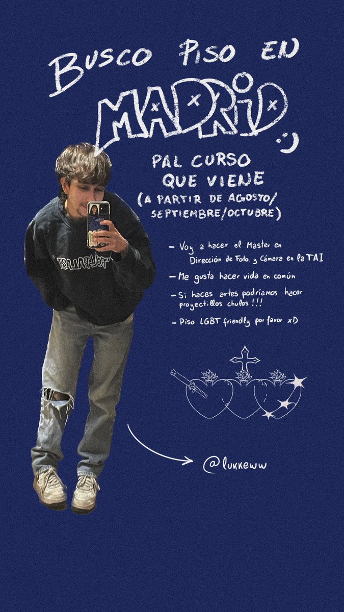 Busco piso/habitacion en madrid pal curso que vienee me haceis difun??