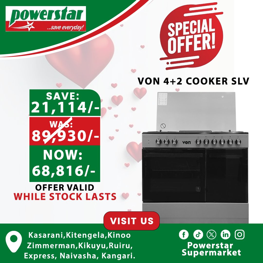 POWERSTAR_KENYA's tweet photo. 🔥 Tuesday = Big Savings! 🛒💰 Get the best deals on Fridges &amp; Cookers today! ❄️🍳 Upgrade &amp; save big! 🚀
#OccupyJesusWinner2 #ElonMusk #EmbraceThisRevival https://t.co/sB2giGL4wM