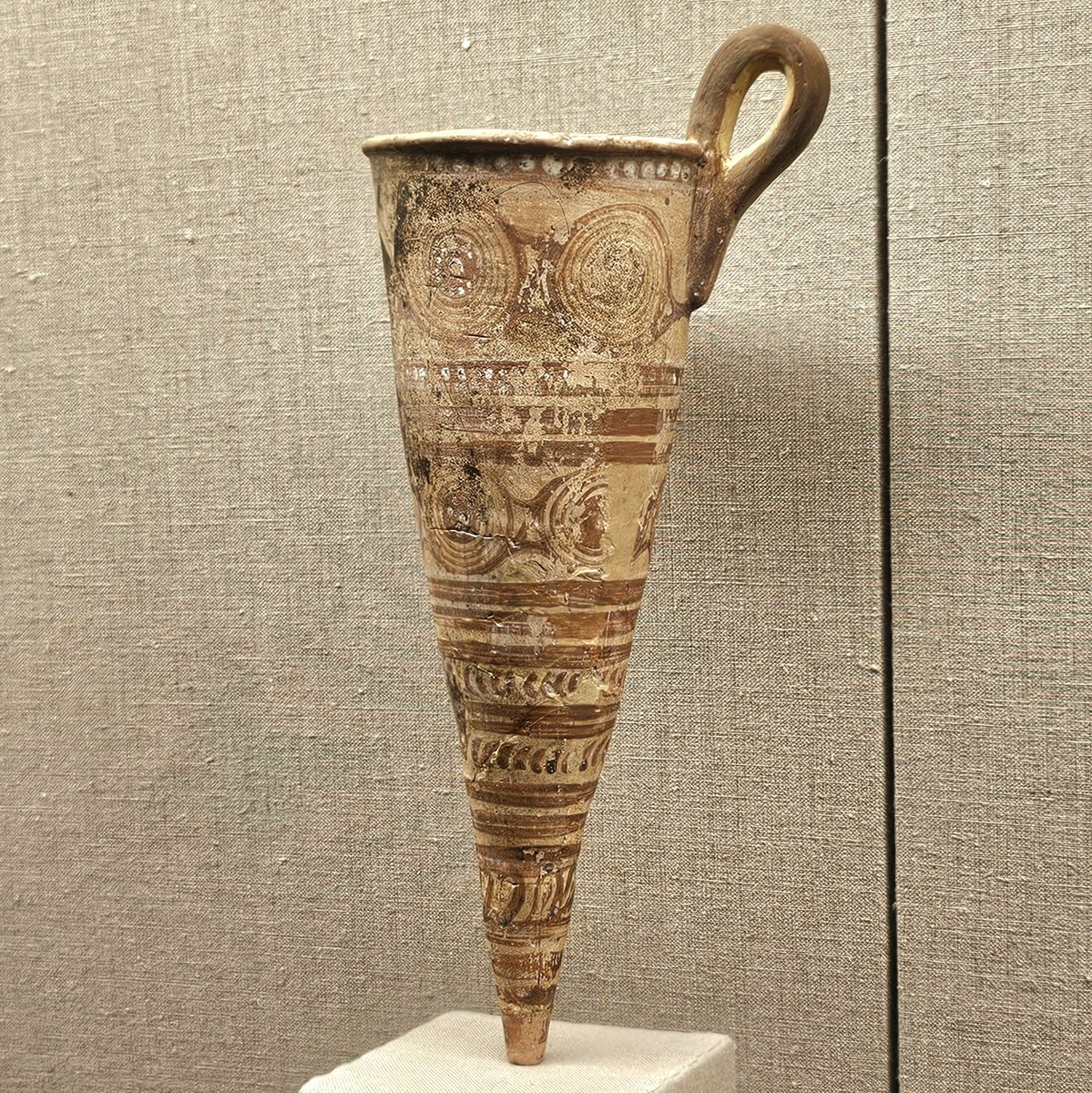 Museum collections
Museum of Prehistoric Thira
Fira, Santorini, Greece 
#Akrotiri #Minoan #frescoes #pottery #tools #prehistoric #Aegean #Neolithic #Cycladic #ancient #civilization #Santorini #Greece #Museum #Thira #ionone