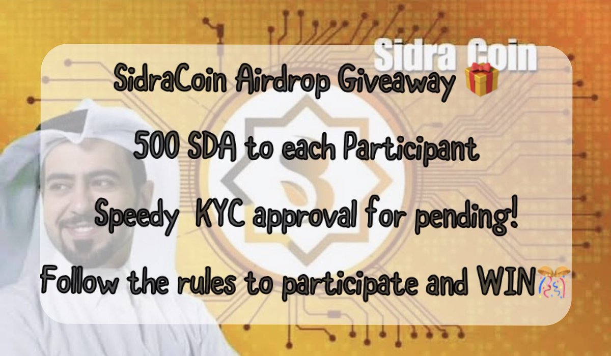 SidraCoin Airdrop Giveaway is ongoing, claim 500 $Sidra to your wallet, to participate:

Follow and turn on notifications 🔔 
Like and Retweet this post ❤️
Tag 3 friends 👥

#sidracommunity 

#SidraBank #sidrachain #SidraFamily #SidraDEX #Sidra_Digital_Asset #sidra #SidraCoin