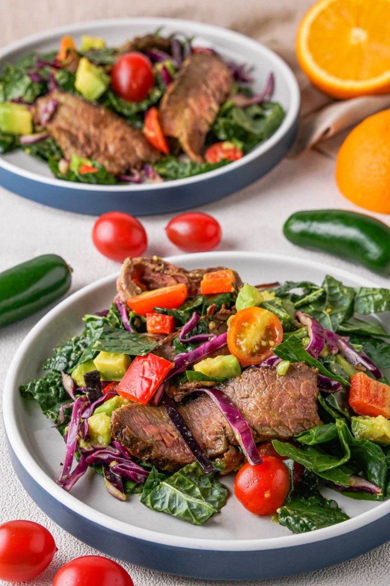 Carne Asada #Flank #Steak #Salad recipe, double the marinade for a dressing! #paleo #glutenfree   bit.ly/3CDFxtM