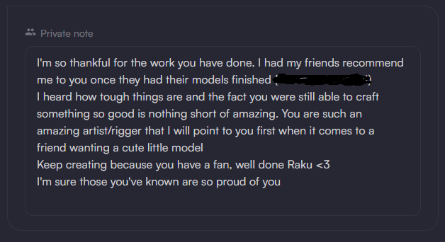 I'm not crying, it's just raining ;-;
These are the things that keep me going. Thank you so much for your kind words, I'm so happy you enjoy my work! <3