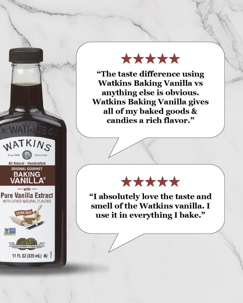 It’s safe to say that Watkins All Natural Original Gourmet Baking Vanilla is a crowd pleaser! 👏

#watkins1868 #vanilla #baking #watkins
