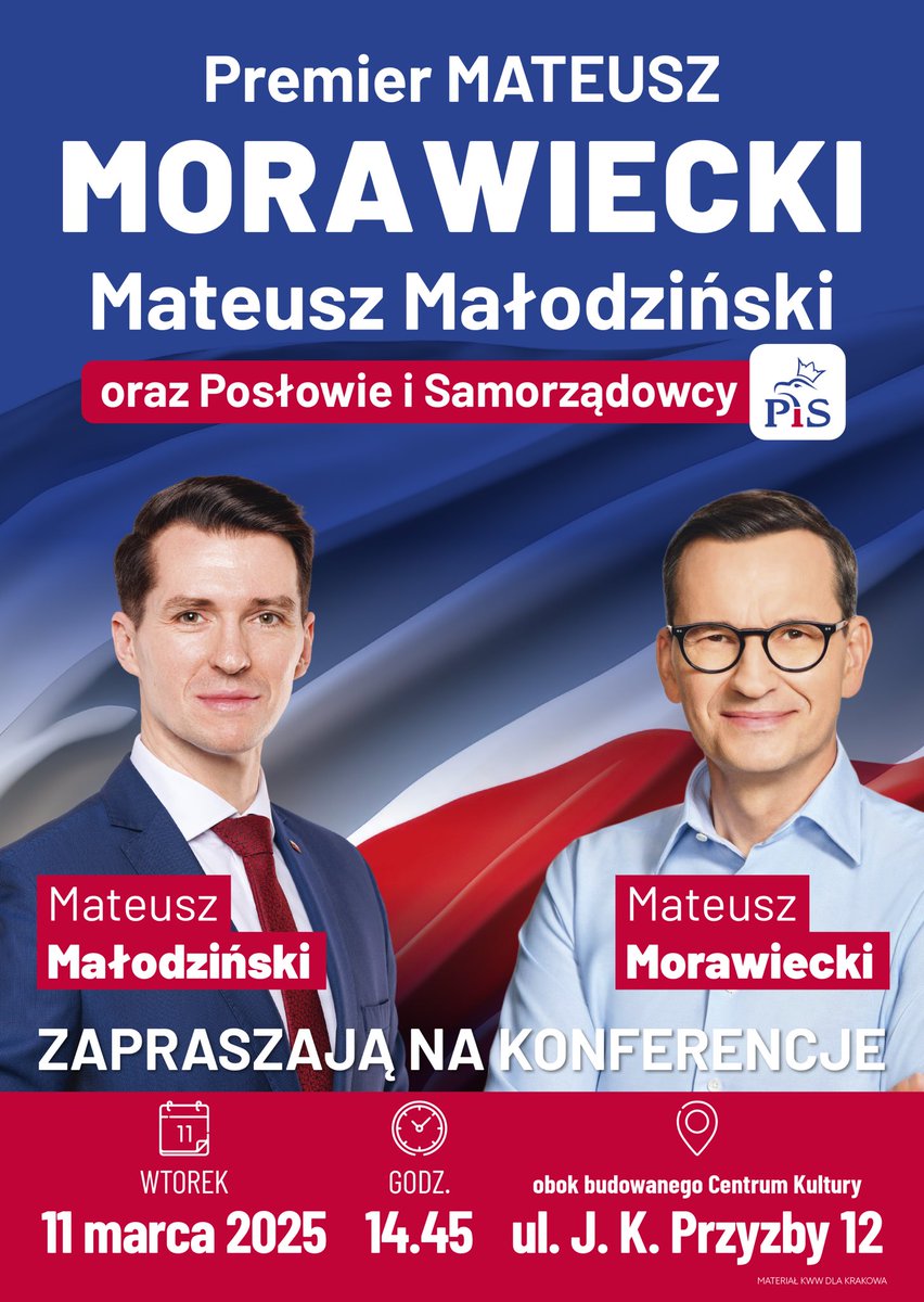 Lukasz_Kmita's tweet image. Zapraszamy jutro w Krakowie na spotkanie z @MorawieckiM i @m_malodzinski 
Do zobaczenia!