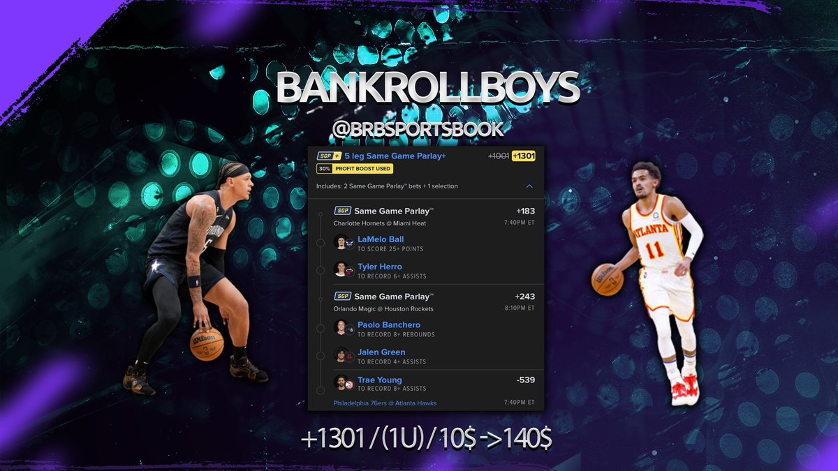 brbsportsbook's tweet photo. 🚀NBA Picks &amp; Parlay 3/10🚀
 #BrbBoys #SportsBettingX #SportsGambling #nba #sports #trendingsports

 Join our discord:  https://t.co/EddmrmVTNZ

Ready to level up your betting? 🫡

Join &amp; get exclusive VIP access &amp; Roles in our Discord community of over 1,000 members! 📈 https://t.co/tS6iaRL9T0