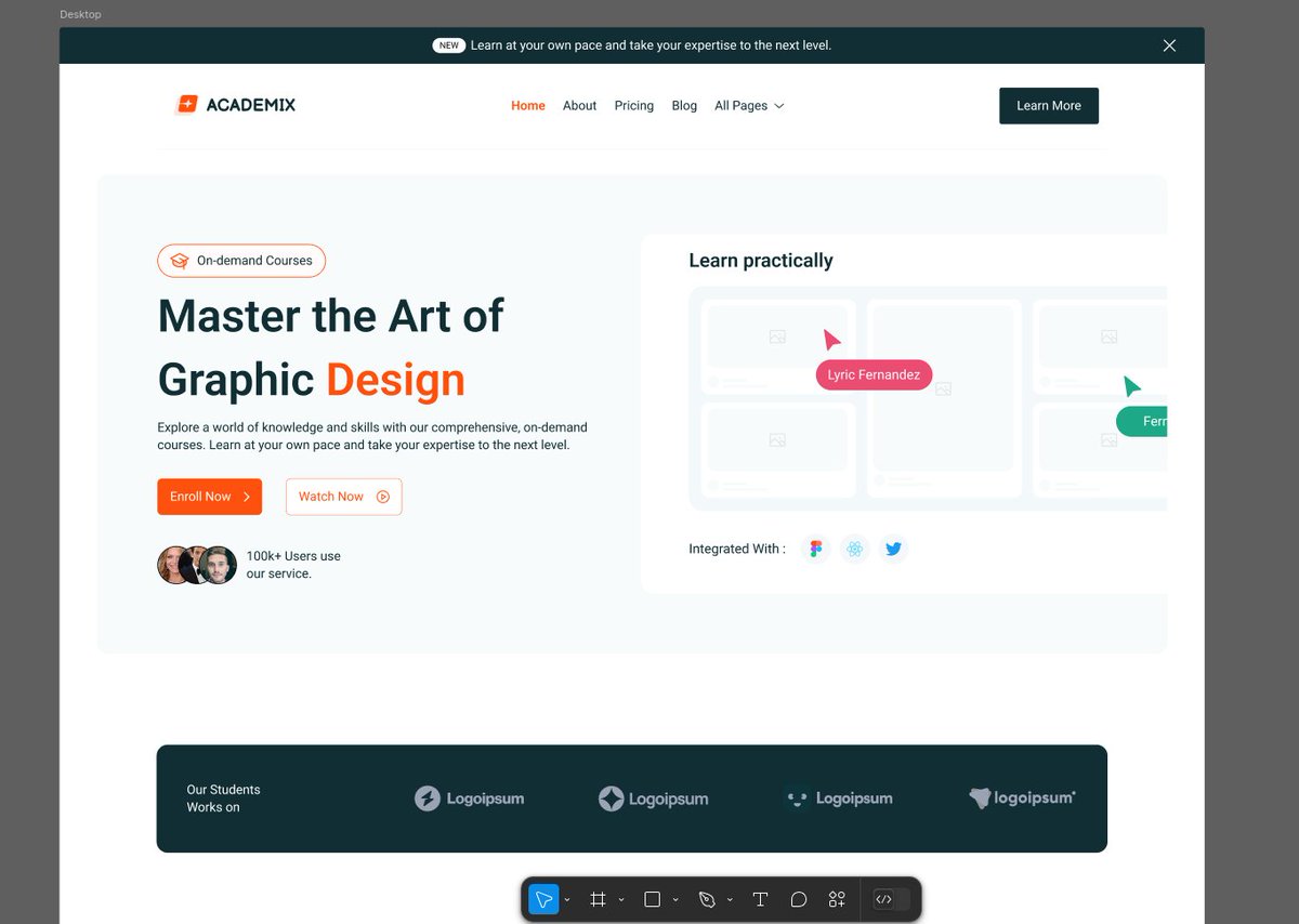 BitWizCoder's tweet image. Good evening.
working on this landing page design.
what are you working on today?