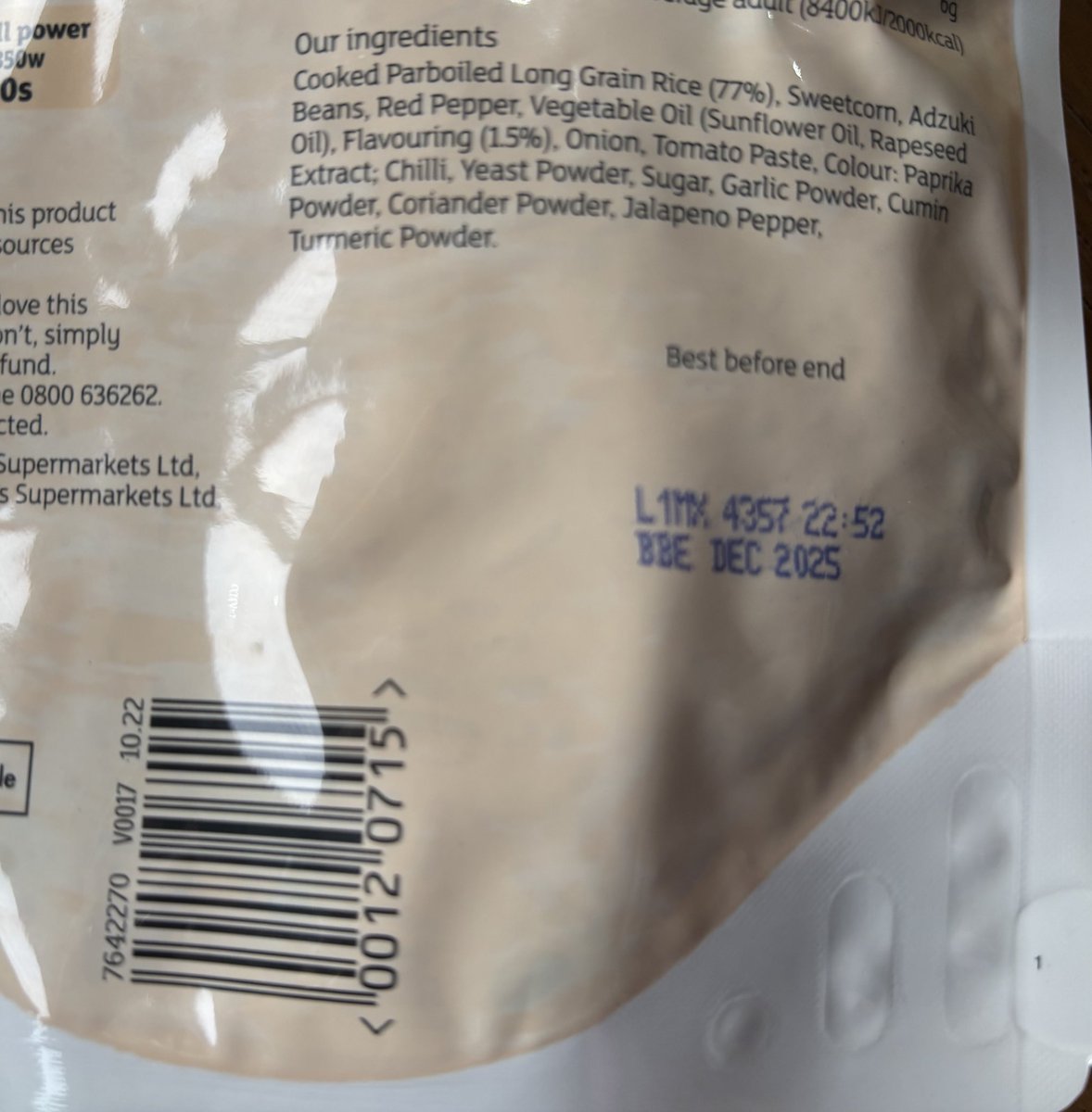 staceysreading's tweet photo. @sainsburys Why do your online ingredients differ to the actual ingredients?! Sainsburys spicy Mexican rice https://t.co/YYlQJEhqT6