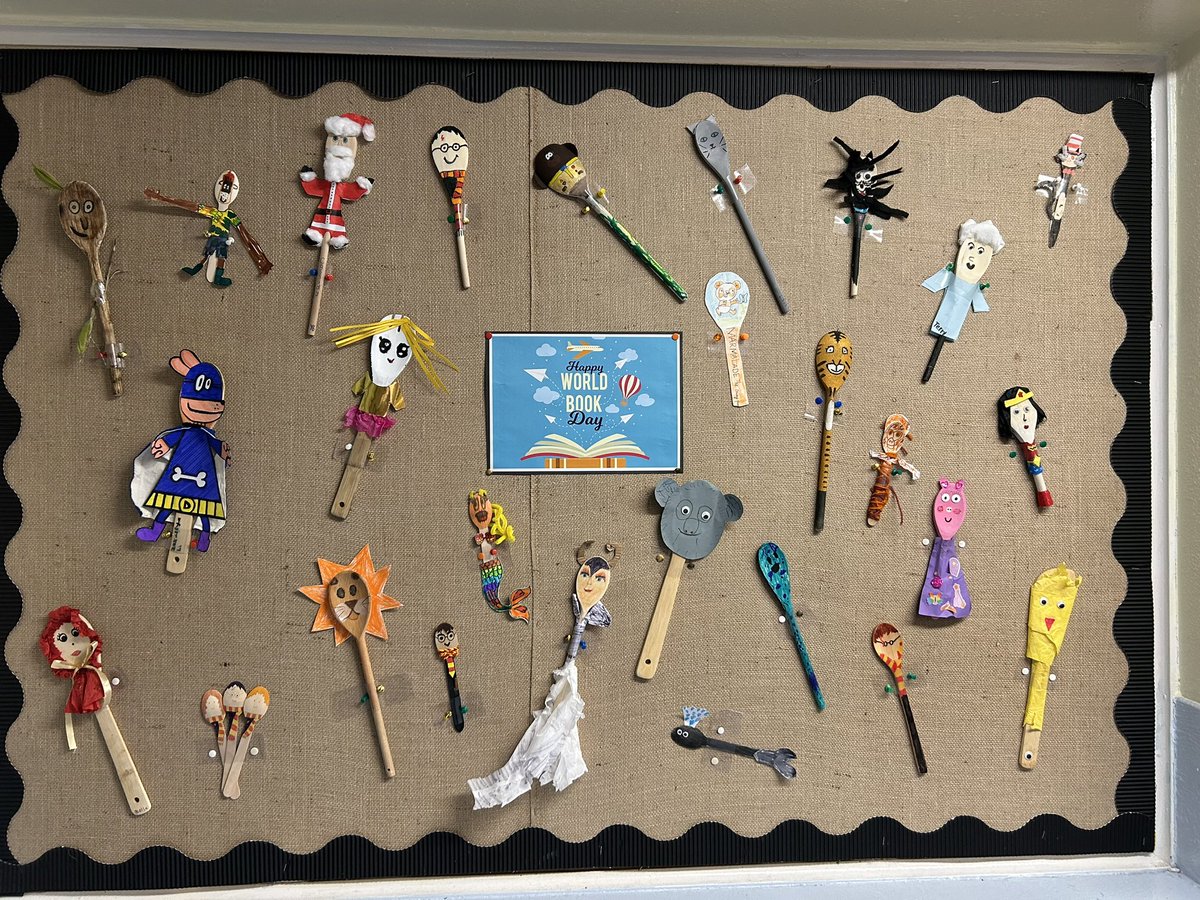 Some of our amazing book spoons from World Book Day! Can you guess the characters on display?