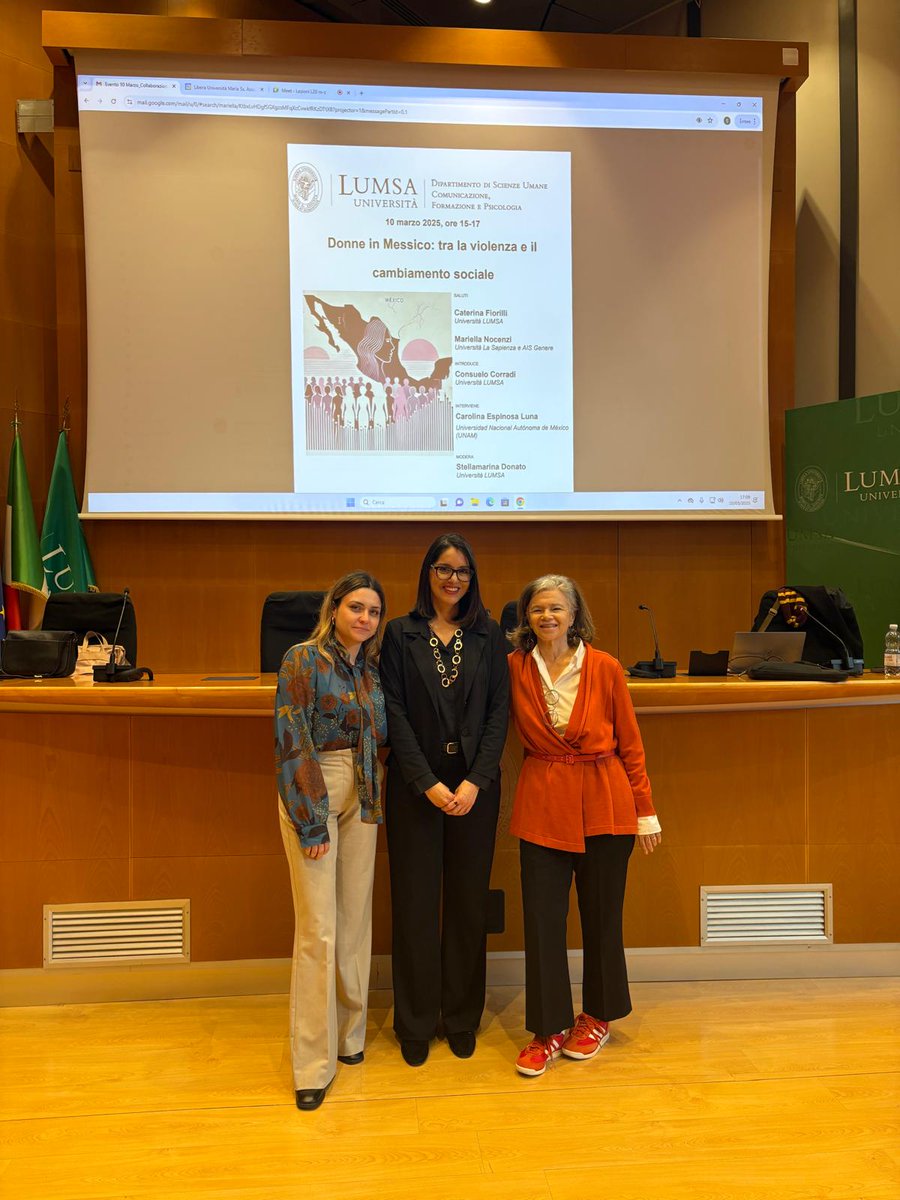 Carolina Espinosa Luna (@espinosacrim) on Twitter photo Hoy estuve en la <a href="/UniLUMSA/">Università LUMSA</a> con la conferencia "Le donne in Messico. Tra la violenza e il cambiamento sociale". Fue una experiencia maravillosa platicar con las colegas y los estudiantes. Muchas gracias <a href="/2022_Consuelo/">Consuelo Corradi</a> y <a href="/StellamarinaD/">Stellamarina Donato</a> por su generosa invitación y su hospitalidad. Hoy estuve en la <a href="/UniLUMSA/">Università LUMSA</a> con la conferencia "Le donne in Messico. Tra la violenza e il cambiamento sociale". Fue una experiencia maravillosa platicar con las colegas y los estudiantes. Muchas gracias <a href="/2022_Consuelo/">Consuelo Corradi</a> y <a href="/StellamarinaD/">Stellamarina Donato</a> por su generosa invitación y su hospitalidad.