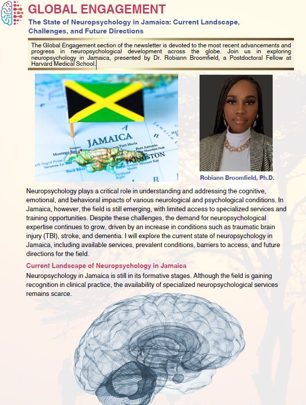 Dive into the INS Newsletter to explore the state of neuropsychology in Jamaica! Join Dr. Robiann Broomfield (<a href="/RobiannB/">Robiann (Row-Bee-Ann) Broomfield, PhD</a>) in her discussion on the current landscape, challenges, and future directions.
