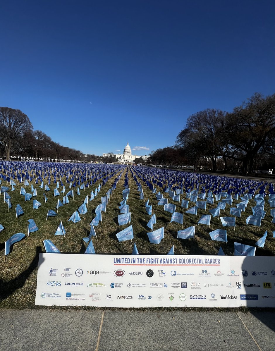 Fight Colorectal Cancer (@fightcrc) on Twitter photo These flags represent young lives that can be saved if you take action. 🚨
Thank you to our partners in the fight alongside us. 💙
<a href="/ACSCAN/">American Cancer Society Cancer Action Network</a>, <a href="/AmericanCancer/">American Cancer Society</a>, <a href="/NCCRTnews/">ACS National Colorectal Cancer Roundtable</a>, <a href="/AmCollegeGastro/">ACG</a>, <a href="/AmerGastroAssn/">American Gastroenterological Association (AGA)</a>, <a href="/ASGEendoscopy/">ASGE GI Endoscopy</a>, <a href="/AMSURGcorp/">AMSURG Corp</a>, <a href="/blackingastro/">ABGH</a>, <a href="/BlueHats4colons/">TheBlueHatFoundation</a>, C4 These flags represent young lives that can be saved if you take action. 🚨
Thank you to our partners in the fight alongside us. 💙
<a href="/ACSCAN/">American Cancer Society Cancer Action Network</a>, <a href="/AmericanCancer/">American Cancer Society</a>, <a href="/NCCRTnews/">ACS National Colorectal Cancer Roundtable</a>, <a href="/AmCollegeGastro/">ACG</a>, <a href="/AmerGastroAssn/">American Gastroenterological Association (AGA)</a>, <a href="/ASGEendoscopy/">ASGE GI Endoscopy</a>, <a href="/AMSURGcorp/">AMSURG Corp</a>, <a href="/blackingastro/">ABGH</a>, <a href="/BlueHats4colons/">TheBlueHatFoundation</a>, C4