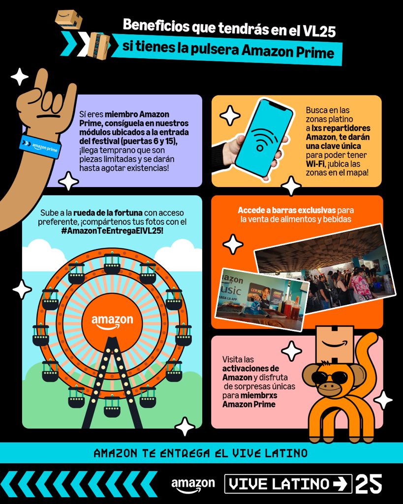 🚨Este es un post exclusivo para miembrxs Amazon Prime que vayan al Vive Latino🚨 

Descarguen su app y prepárense para disfrutar de todas las sorpresas que tenemos para ustedes. 🤘📲

#AmazonTeEntregaElVL25 #VL25