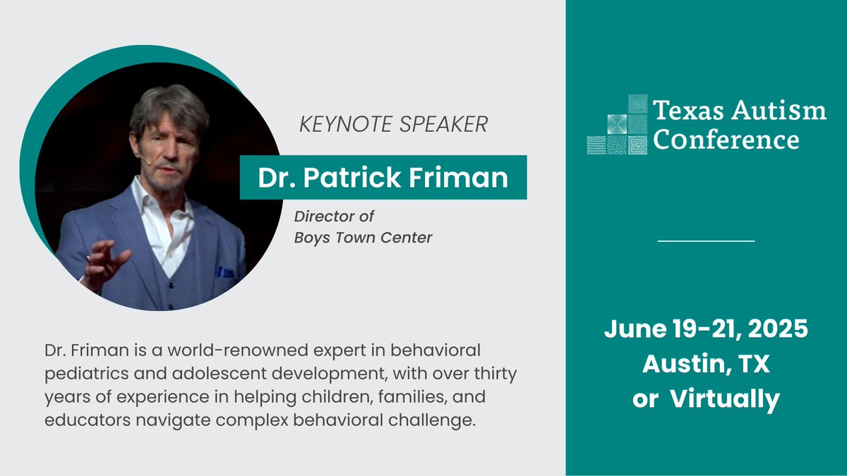 Dr. Patrick Frimans' powerful TED Talk has inspired many—now hear him live at the 33rd Texas Autism Conference! Don’t miss this opportunity to learn from his expertise. Register now at spedsupport.tea.texas.gov/learning-libra…