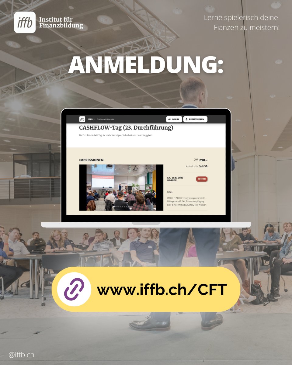 iffb_ch's tweet photo. 🚀 FINANZIELLE FREIHEIT BEGINNT HIER! 🚀

🔑 Lerne die Spielregeln des Geldes – und gewinne! Beim CASHFLOW-TAG erlebst du hautnah, wie Reiche denken, investieren und Vermögen aufbauen.

📍 Wo? Hotel Bocken, Horgen
🕘 Wann? 09:00 – 17:00 Uhr
Mehr Infos: 👉 https://t.co/nvEnZ3qXb4 https://t.co/oxTwrHeAyh