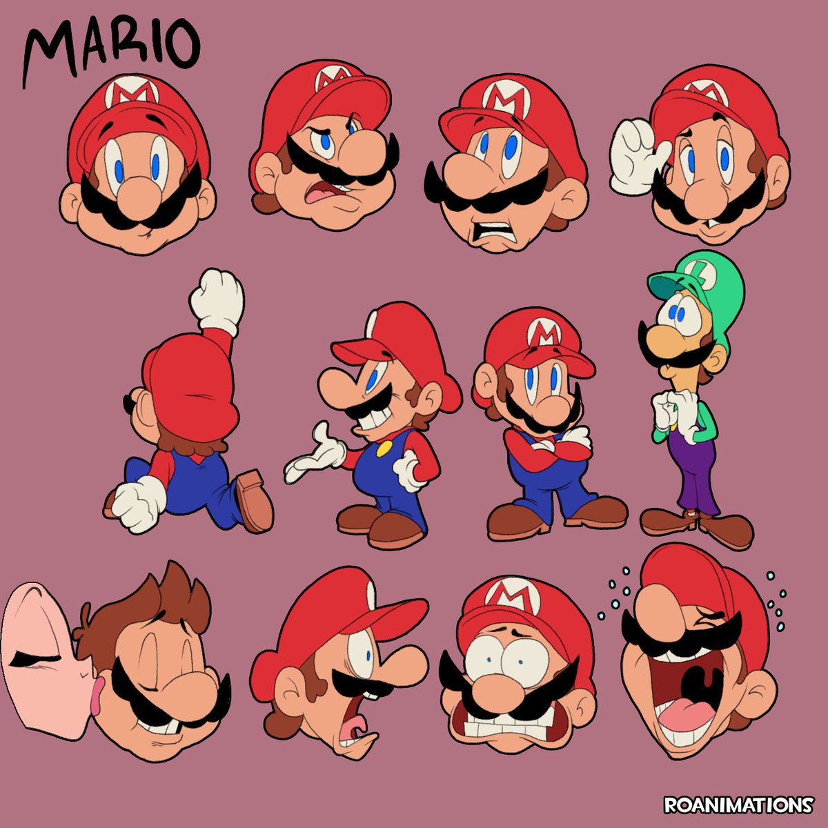 roanimations's tweet image. the mario day is a day when mario goes boing boing wahoo because is mario day