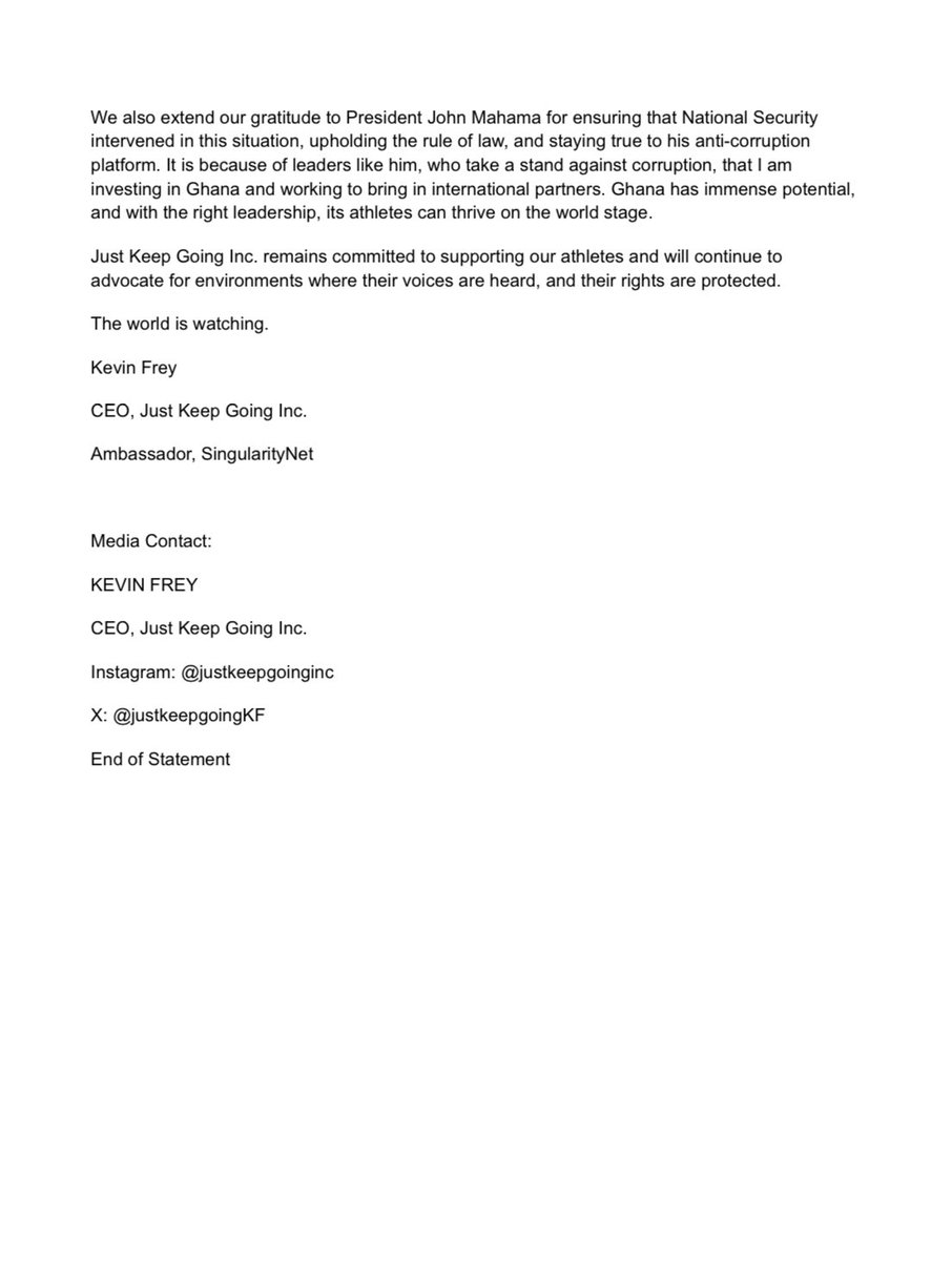 I have been receiving extremely disturbing reports from the Ghanaian Athletes I represent about an election for their weightlifting federation. 

My stance is the athletes should freely and fairly choose their representatives. Enough is enough! 

These individuals need to be