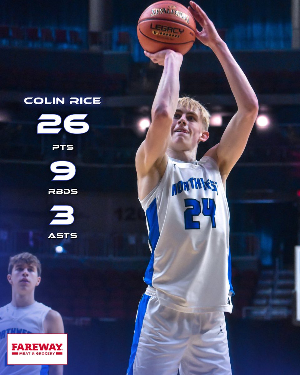 𝗥𝗶𝗰𝗲 𝗟𝗲𝗮𝗱𝘀 𝗧𝗵𝗲 𝗪𝗮𝘆 🍚

Colin Rice (<a href="/colinlrice/">Colin Rice</a>) gets the Wolves past Kennedy with a efficient 26 points, 9 rebounds, and 3 assists 🐺

Offers from UNI, Drake, Murray State, NDSU, and Saint Louis 👀

#iahsbkb Hannah Millard