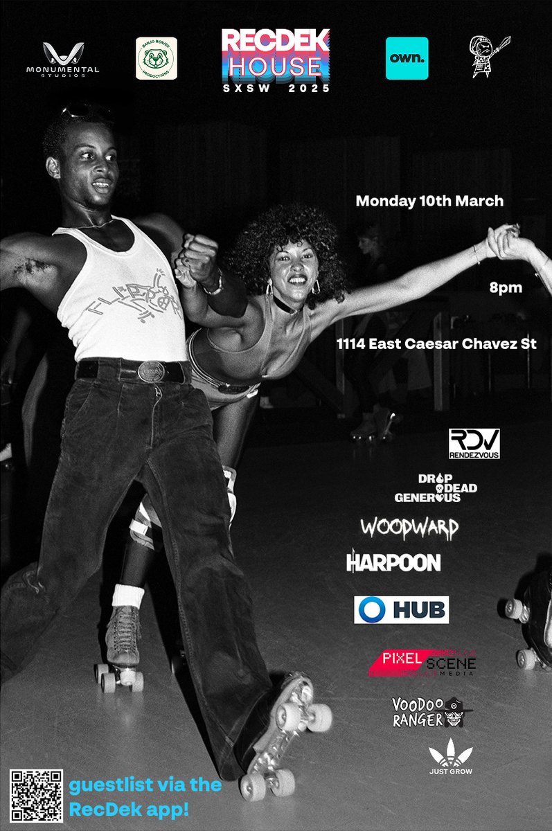 You know, life goes quick. It's been 1 year since <a href="/RecDekapp/">recdek</a> officially launched to the world at SXSW, and today we're back with our biggest event yet. If you're at SXSW, doors at 8pm. RSVP via RecDek. Tell ya friends. Huge thanks to our sponsors, making waves in their own way.