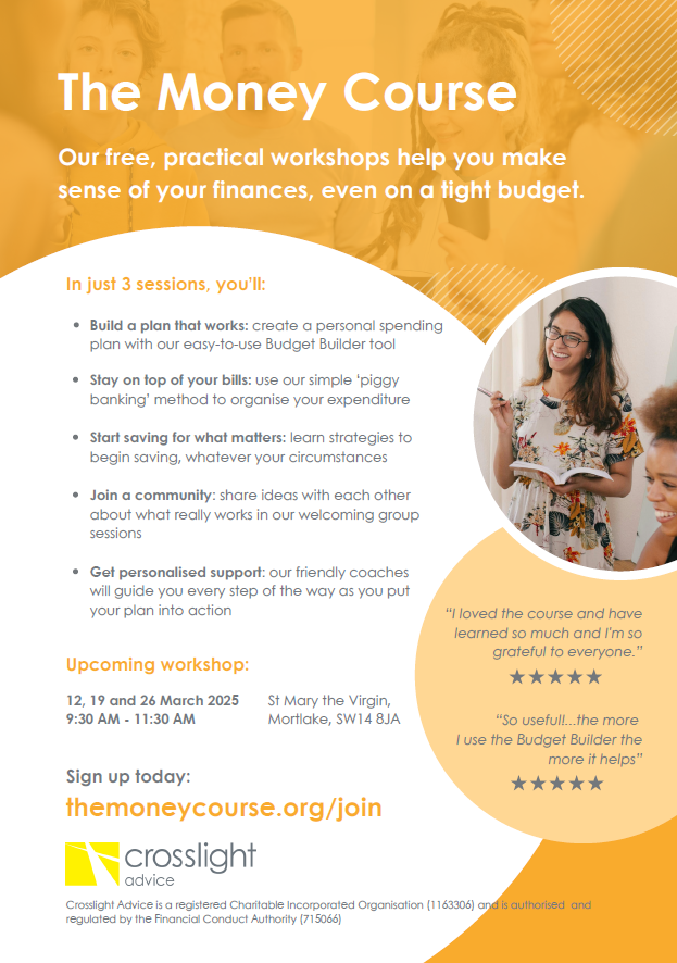 RichmondCVS (@rcvs_richmond) on Twitter photo The Money Course
A free, practical workshop starts this week, delivered by <a href="/CrosslightAdv/">Crosslight Advice</a> to help anyone make sense of their finances - including coping with financial anxiety & support from a Money Coach
themoneycourse.org/join
Share & help to spread the word The Money Course
A free, practical workshop starts this week, delivered by <a href="/CrosslightAdv/">Crosslight Advice</a> to help anyone make sense of their finances - including coping with financial anxiety & support from a Money Coach
themoneycourse.org/join
Share & help to spread the word