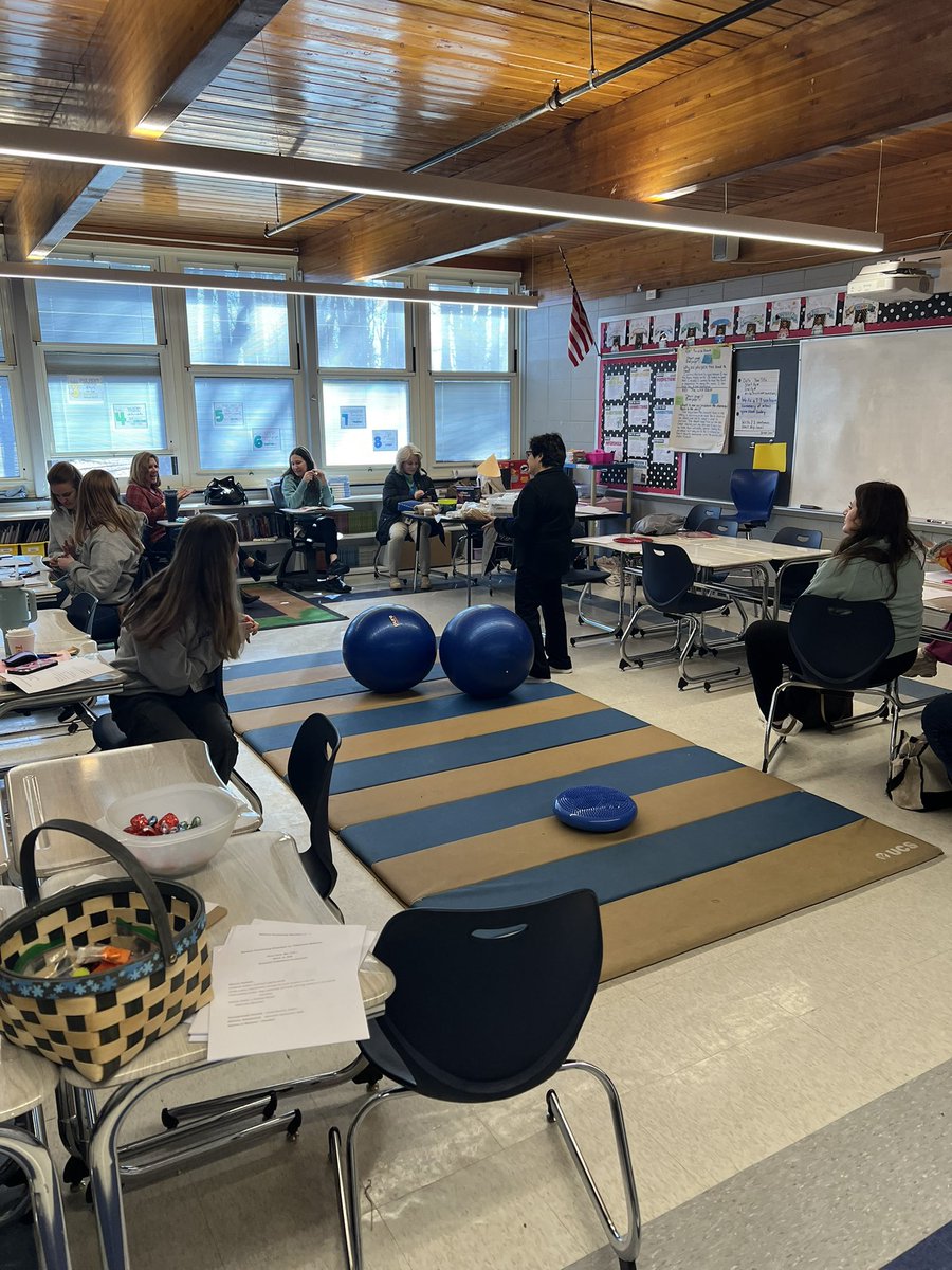 Our OT, Mrs. Ames, holding a training on Sensory Processing Disorders and their impact on classroom behavior! @opschoolsnj