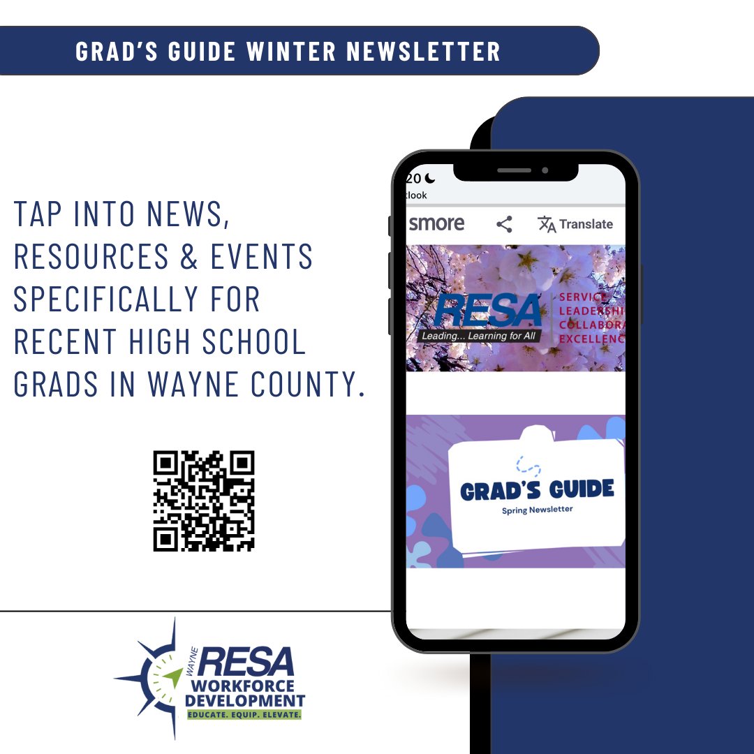 The Spring Edition of the Grad's Guide is here! Check it out! 
#waynecounty #workforce #classof2024 #classof2023 #graduates #jobs #hiring #postsecondary 
secure.smore.com/n/2uv7bs