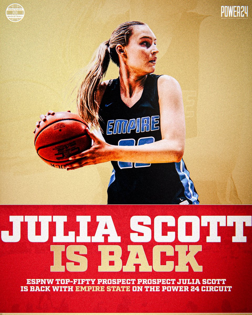 Select Events Basketball (@selecteventsbb) on Twitter photo Empire State Blue Flames anchor <a href="/juliascott2026/">Julia Scott</a> is BACK for another season on Power 24 🔥‼️ Empire State Blue Flames anchor <a href="/juliascott2026/">Julia Scott</a> is BACK for another season on Power 24 🔥‼️