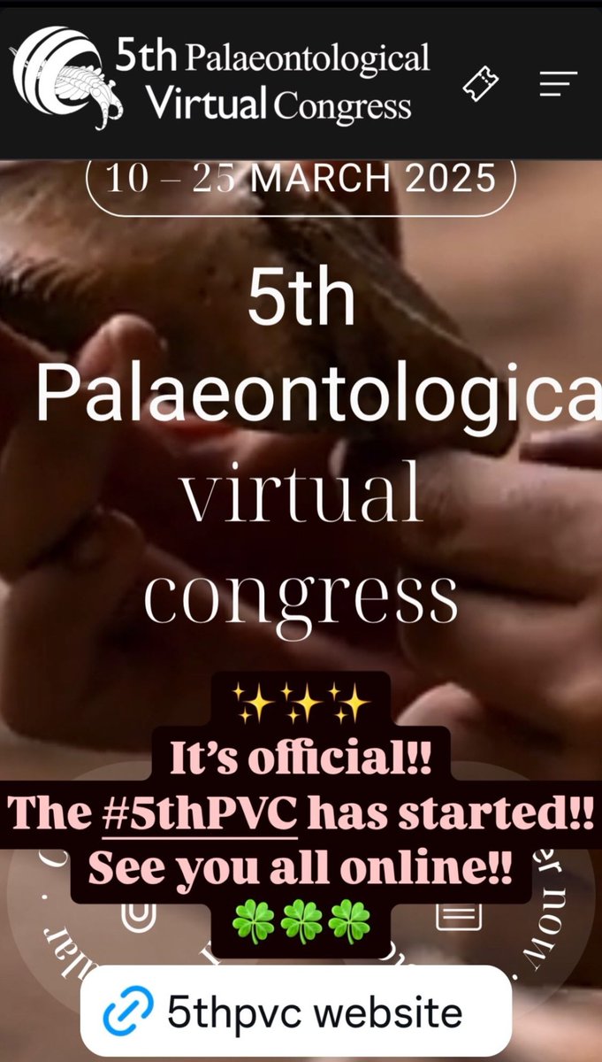 The PalAss (@thepalass) on Twitter photo ❕The 5th PVC officially started <a href="/palaeovc/">5th Palaeontological Virtual Congress</a> Enjoy! ✨
#conference #remote #palaeontology #science #research #academia ❕The 5th PVC officially started <a href="/palaeovc/">5th Palaeontological Virtual Congress</a> Enjoy! ✨
#conference #remote #palaeontology #science #research #academia