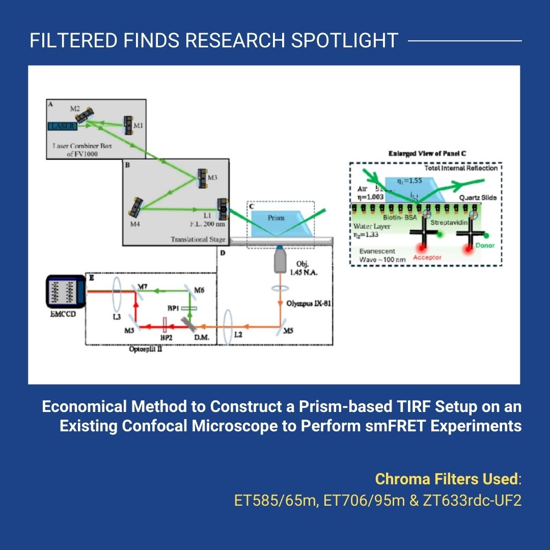 High-resolution single-molecule imaging doesn’t have to be expensive! 

Our latest Research Spotlight features a budget-friendly method for adapting confocal microscopes for TIRF microscopy. See the setup and discover the role Chroma filters play.
bit.ly/4iDBal8