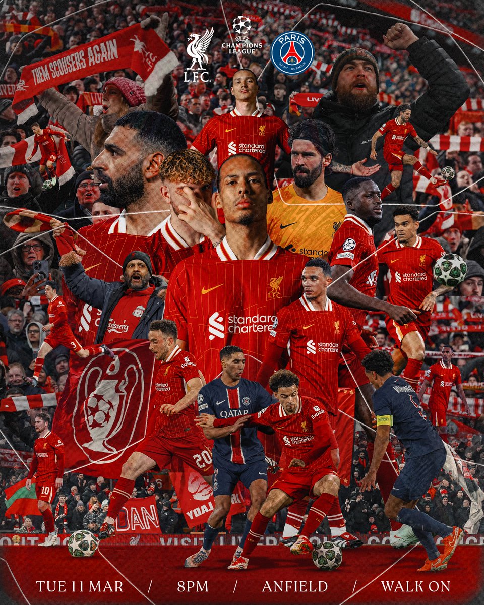 Liverpool FC (@lfc) on Twitter photo Under the lights at Anfield 🤩🔴
The Reds host PSG for the second leg of our <a href="/ChampionsLeague/">UEFA Champions League</a> tie ✨
#WalkOn | #UCL Under the lights at Anfield 🤩🔴
The Reds host PSG for the second leg of our <a href="/ChampionsLeague/">UEFA Champions League</a> tie ✨
#WalkOn | #UCL