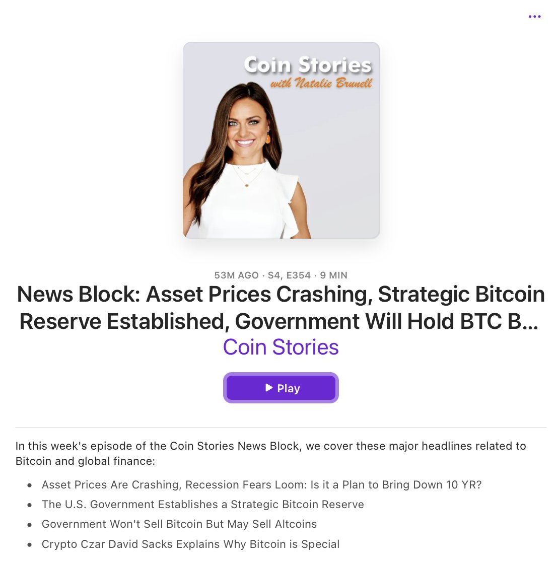 natbrunell's tweet photo. Assets crashing, the latest on the Strategic Bitcoin Reserve and much more on this week's News Block. Stream it wherever you get your podcasts! 

Your weekly news brief in less than 10 minutes ⤵️ https://t.co/b8tZ4xrPQW