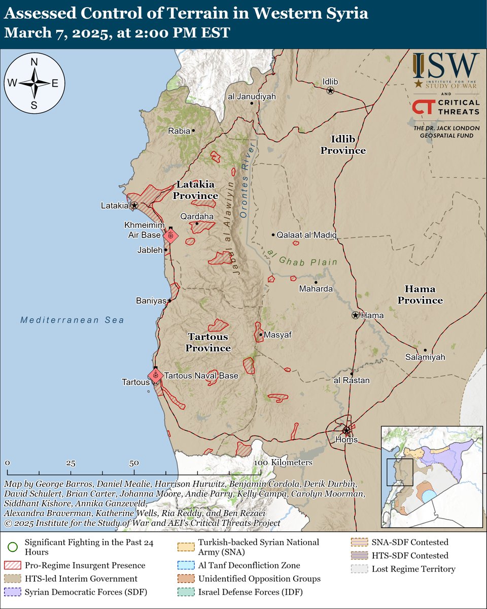 Brian Carter (@brian_cartr) on Twitter photo I created a new map for @thestudyofwar and <a href="/criticalthreats/">Critical Threats</a> that shows insurgent presence across Syria. The new Syrian interim government faces a nascent insurgency. Link to map below! I created a new map for @thestudyofwar and <a href="/criticalthreats/">Critical Threats</a> that shows insurgent presence across Syria. The new Syrian interim government faces a nascent insurgency. Link to map below!
