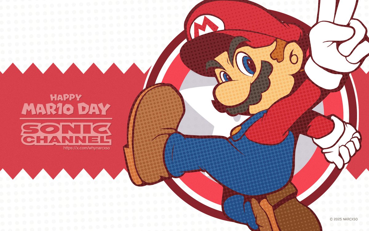 whynarcxso's tweet photo. New Sonic Channel artwork just been released - featuring Super Mario! for MAR10 DAY 2025.

#SonicTheHedgehog #MAR10Day #SonicNews #SuperMario #Mario #Nintendo https://t.co/RAvLgDAHGO