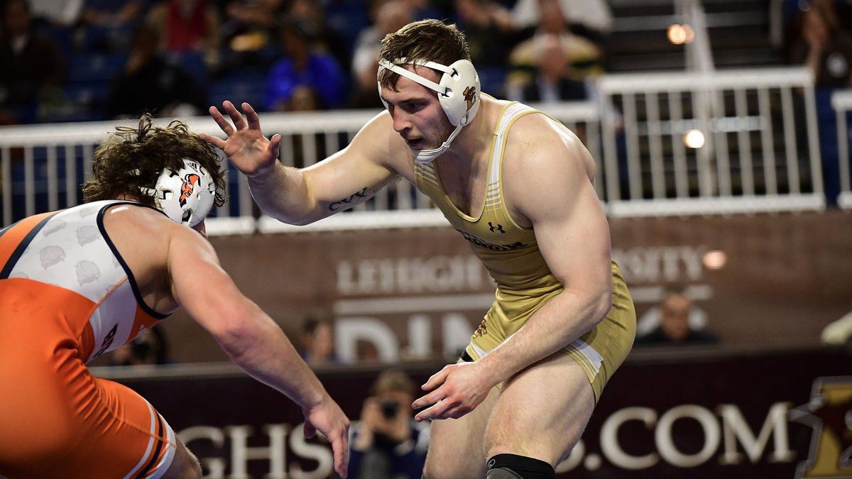 Michael Beard shared the Coaches' Trophy, given to the Outstanding Wrestler at the EIWA Tournament. This marks the second straight year and the 22nd time overall a Lehigh wrestler has won the Coaches' Trophy!

#GoLehigh