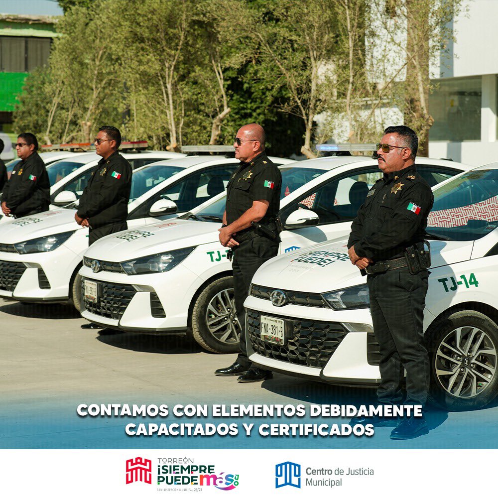 🔹 Para el correcto funcionamiento de nuestras leyes, capacitamos y certificamos a todos los elementos que forman parte de nuestra institución. En el #CJM velamos siempre por  el respeto a los derechos humanos de la ciudadanía. #CentroDeJusticiaMunicipal
#TorreónSiemprePuedeMás
