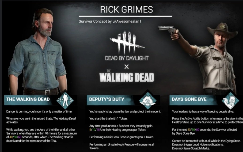 AdamBegley17's tweet photo. @DeadbyDaylight Rick grimes for the fog @WalkingDead_AMC #rickgrimesforDBD https://t.co/RhTWv7tA37