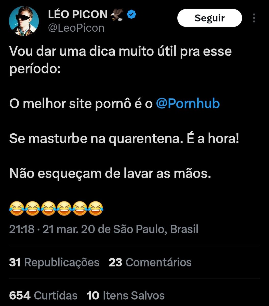 E o dia que o <a href="/LeoPicon/">LÉO PICON 🦅</a> disse isso 🤨
