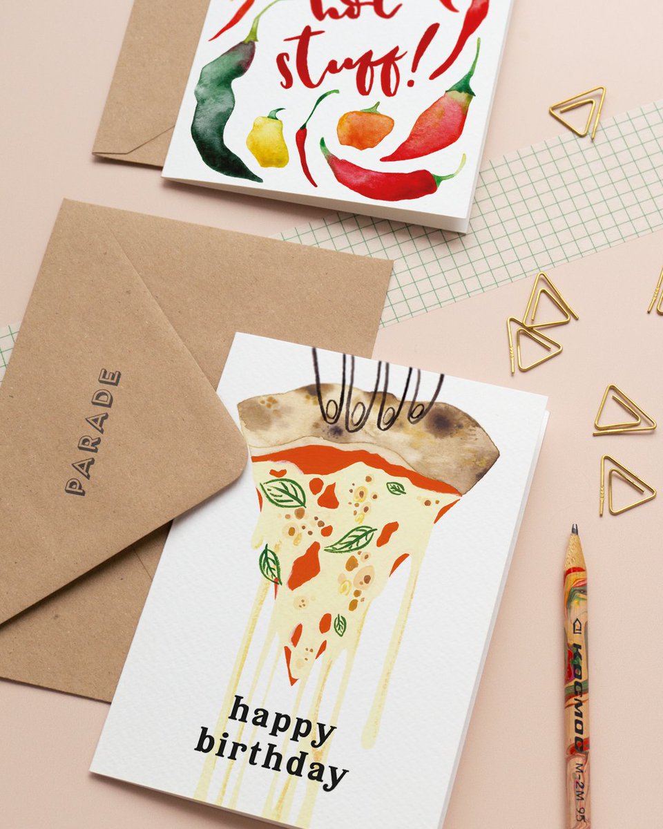 paper_parade_'s tweet photo. We don't go in for cheesy puns, we just wanted to show you this great pizza card... it really can't be topped. 🍕🍃🧀 https://t.co/QiNpG6bAW0