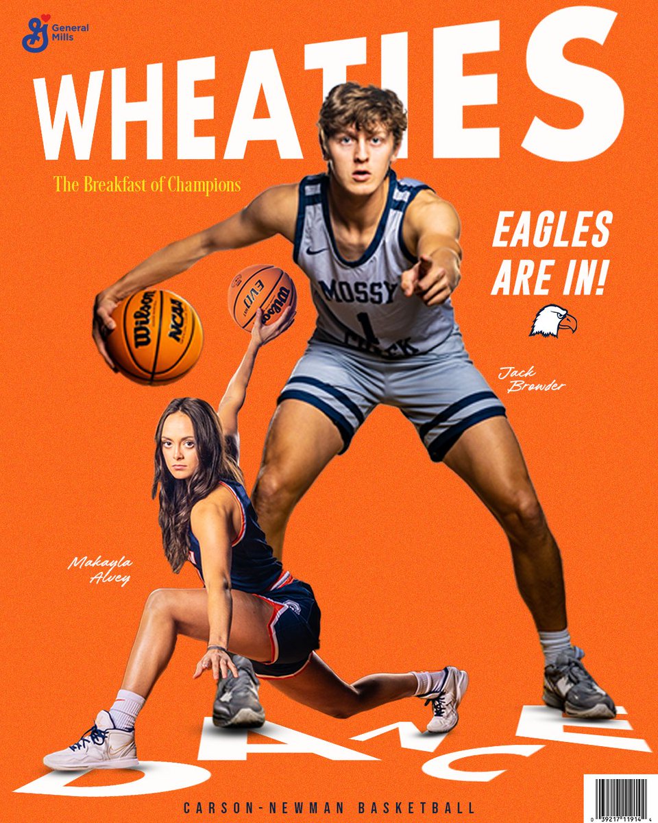 Get your Wheaties ready because BOTH <a href="/CNwbasketball/">Carson-Newman WBB</a> and <a href="/CN_Hoops/">Carson-Newman Men’s Basketball</a> are dancing! 🏀🦅

Our (6) Lady Eagles will take on (3) Anderson on March 14 in the opening round. 

Our (8) Eagles will face (1) Columbus State on March 15 in the opening round.