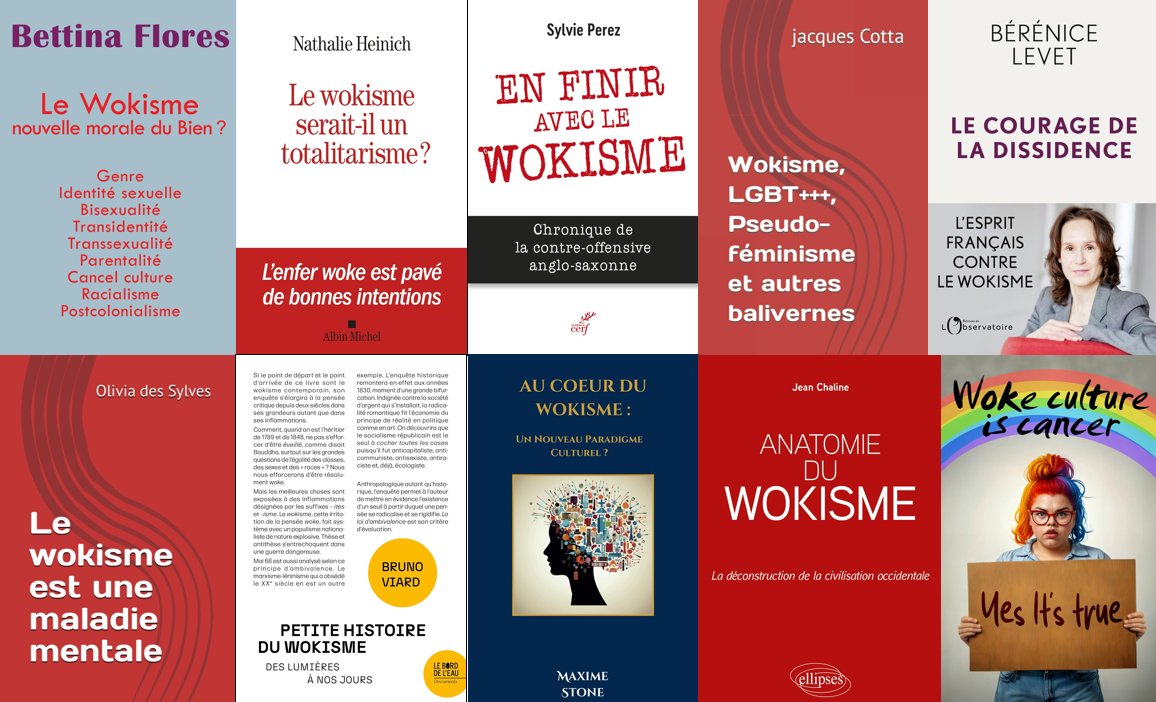 Un scandale, on peut plus écrire sur le wokisme... je me suis arrêté à 10 livres. Je pense que l'on a ici l'un des sujets les plus traités dans l'édition depuis quelques années. On a même eu un colloque et 2-3 unes de certains journaux/magazines.