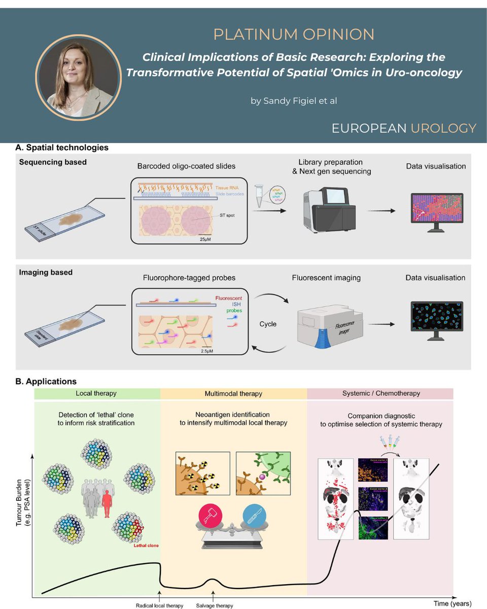 Platinum Opinion: Clinical Implications of Basic Research: Exploring the Transformative Potential of Spatial 'Omics in Uro-oncology by Sandy Figiel et al 

Read the full article here: buff.ly/uwPXzqV 

#UroSoMe #MedTwitter #PlatinumOpinion #EurUrol