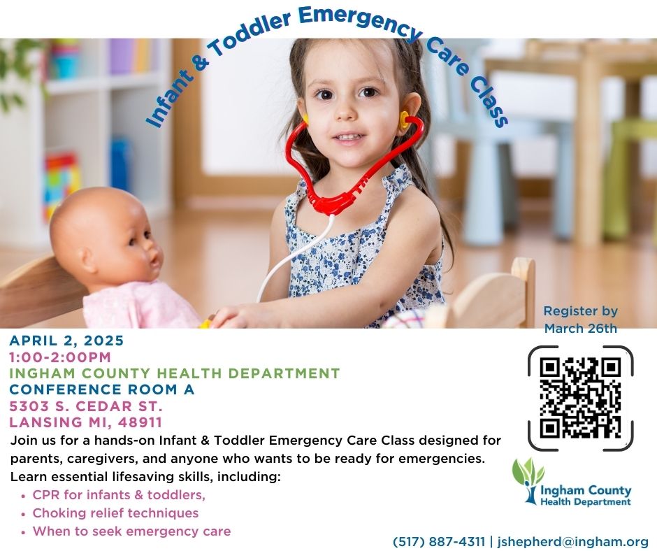 We are excited to invite you to our upcoming Infant &amp; Toddler Emergency Care Workshop, designed to equip caregivers with essential skills to respond to emergencies involving young children

Please RSVP by March 26th forms.office.com/g/QHmPYPQCFp